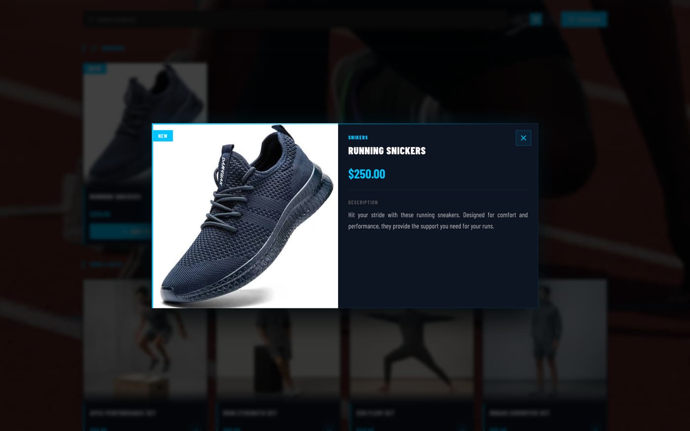 Velocity theme, product detail modal